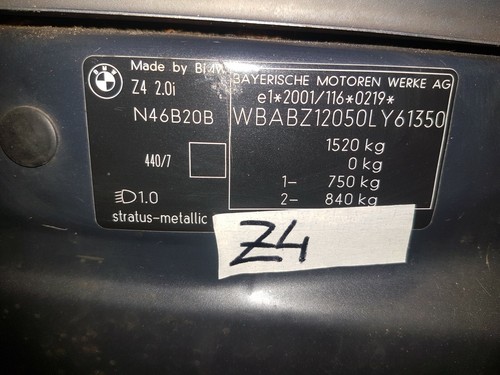 BMW Z4 E85 Heckklappe Kofferraum Klappe Heckdeckel Stratus grau 440  ABHOLUNG – Bild 9