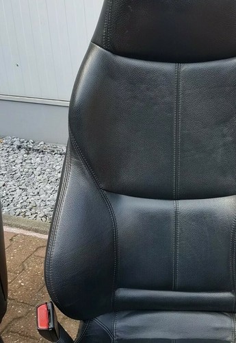 BMW Z3 Roadster Fahrer Sport Sitz Bezug Teil Stück Flicken Leder schwarz – Bild 7
