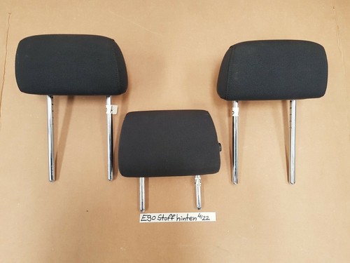 BMW E90 E91 Kopfstütze Set Rückbank hinten rechts links Mitte Stoff Anthrazit – Bild 1