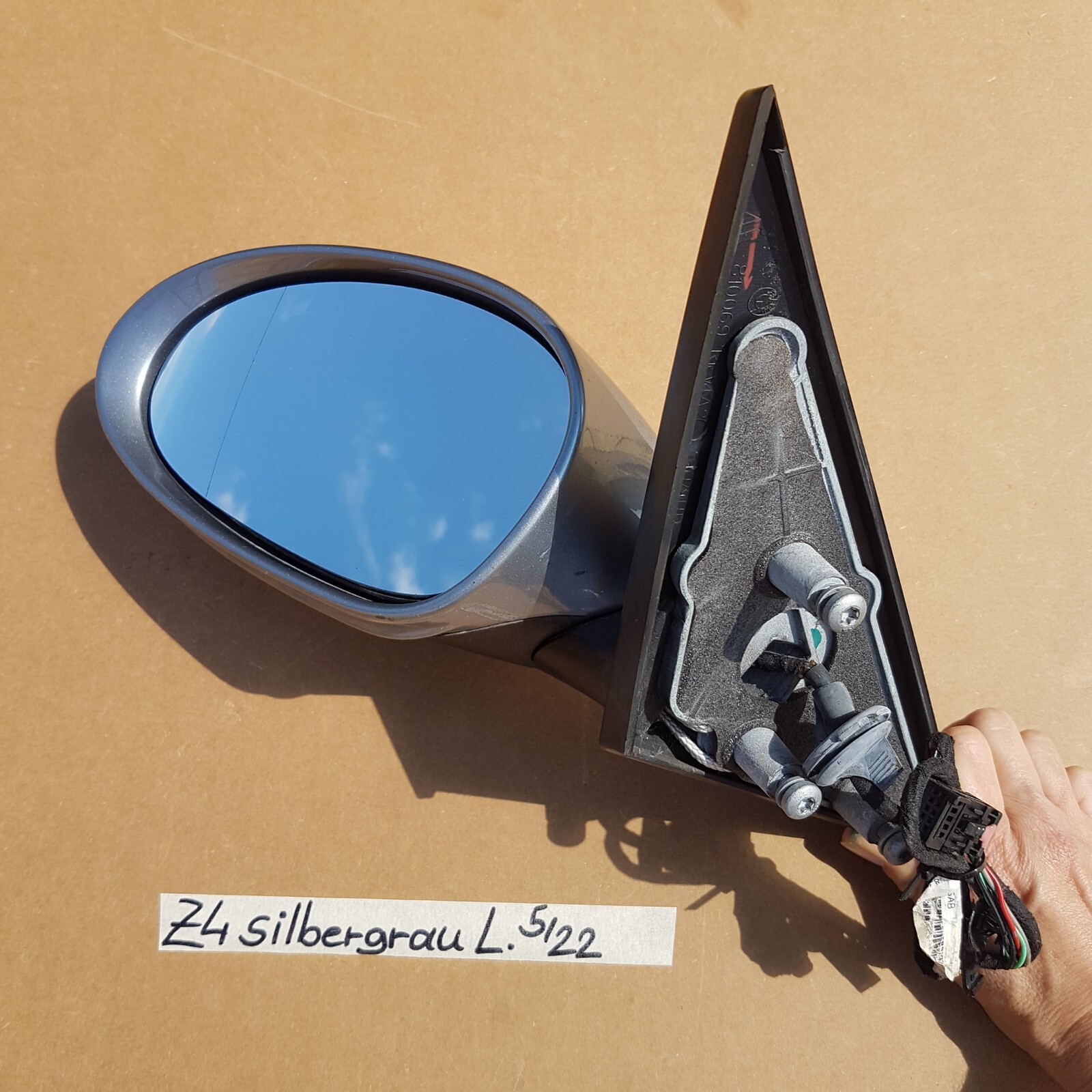 BMW Z4 E85 E86 Seiten Außen Spiegel LINKS silber grau Metallic A08 – Bild 2