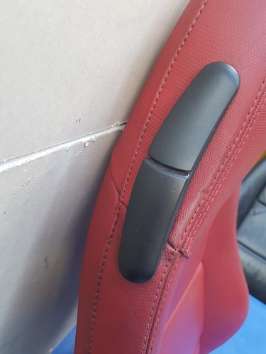 BMW Z3 Roadster + Coupe Bei Fahrer Sitz Oberteil Leder Snake rot Rückenlehne – Bild 8