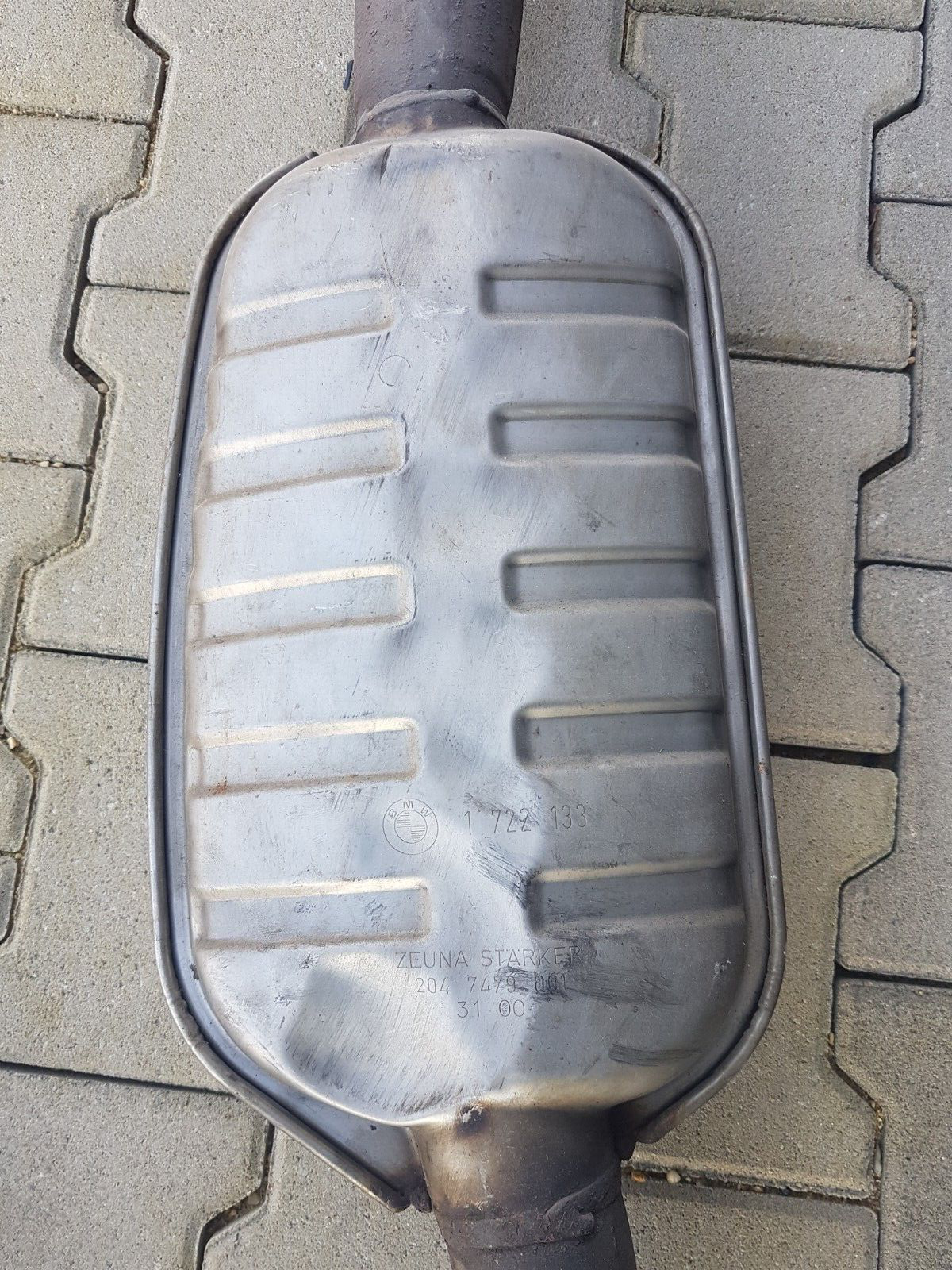 BMW E46 Auspuff Endschalldämpfer Endtopf + Mittelschalldämpfer 1722132 ABHOLUNG