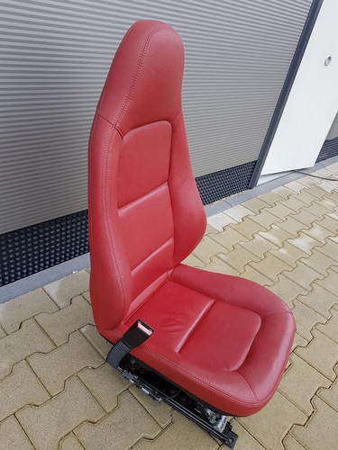 BMW Z3 Roadster Fahrer Sitz LINKS Leder rot snake + Gestell + Motoren ABHOLUNG – Bild 3