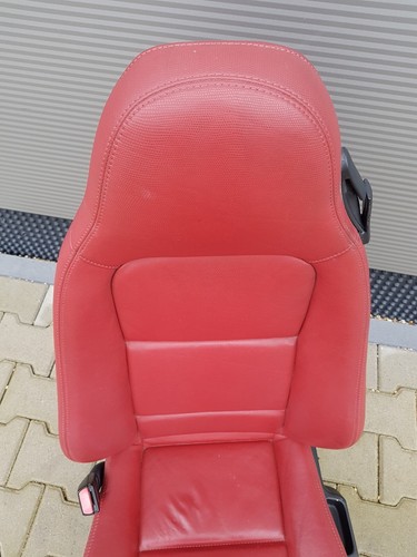 BMW Z3 Roadster Fahrer Sitz LINKS Leder rot snake + Gestell + Motoren ABHOLUNG – Bild 4