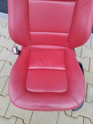 BMW Z3 Roadster Fahrer Sitz LINKS Leder rot snake + Gestell + Motoren ABHOLUNG – Bild 5