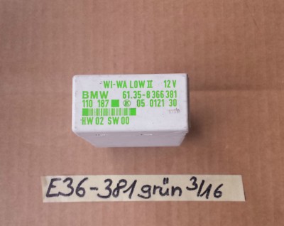 BMW E36 + Z3 Wi Wa Low II Modul  8366381 Wisch-Wasch Steuergerät Scheibenwischer – Bild 1