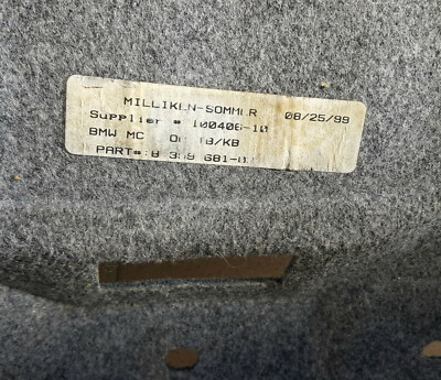 BMW Z3 Roadster Kofferraum Teppich Verkleidung Trennwand Gepäckraum 8399681 – Bild 3