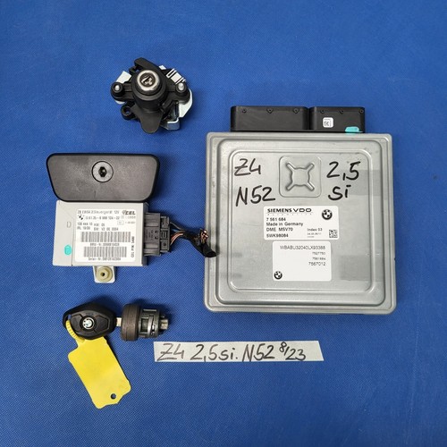 BMW Z4 Motorsteuergerät 7561684 N52 EWS Modul 6988104 Zündschloss 2,5 si Motor – Bild 1