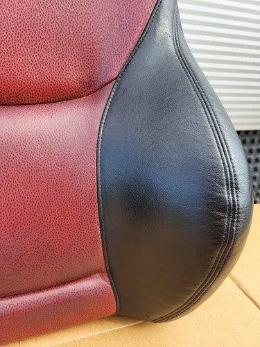 BMW Z3 Bei Fahrer Sport Sitz Oberteil Leder Rot Schwarz Rückenlehne Sitzheizung – Bild 10