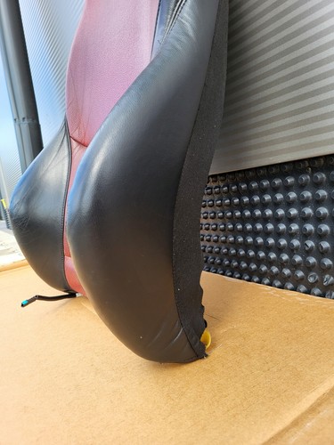 BMW Z3 Bei Fahrer Sport Sitz Oberteil Leder Rot Schwarz Rückenlehne Sitzheizung – Bild 11