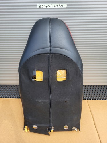 BMW Z3 Bei Fahrer Sport Sitz Oberteil Leder Rot Schwarz Rückenlehne Sitzheizung – Bild 12