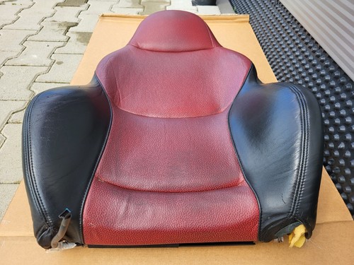 BMW Z3 Bei Fahrer Sport Sitz Oberteil Leder Rot Schwarz Rückenlehne Sitzheizung – Bild 13