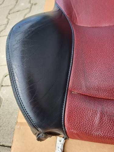 BMW Z3 Bei Fahrer Sport Sitz Oberteil Leder Rot Schwarz Rückenlehne Sitzheizung – Bild 14