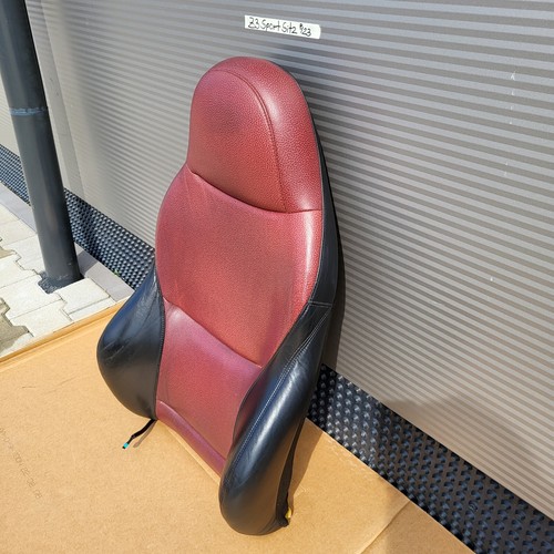 BMW Z3 Bei Fahrer Sport Sitz Oberteil Leder Rot Schwarz Rückenlehne Sitzheizung – Bild 2