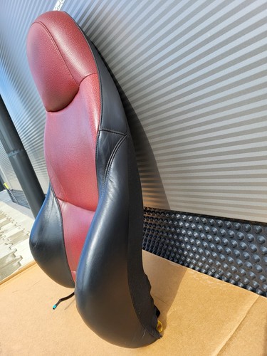 BMW Z3 Bei Fahrer Sport Sitz Oberteil Leder Rot Schwarz Rückenlehne Sitzheizung – Bild 6
