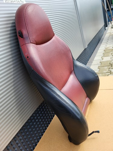 BMW Z3 Bei Fahrer Sport Sitz Oberteil Leder Rot Schwarz Rückenlehne Sitzheizung – Bild 7