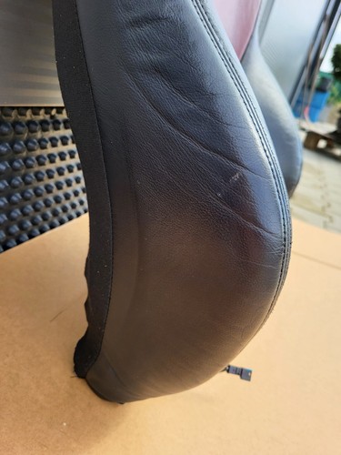 BMW Z3 Bei Fahrer Sport Sitz Oberteil Leder Rot Schwarz Rückenlehne Sitzheizung – Bild 8