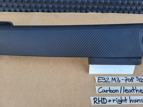 BMW E92 E93 M3 Leather Carbon Dashbord Interior Trim 8036708 RHD ABHOLUNG – Bild 3