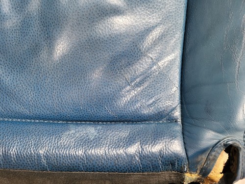 BMW Z3 Roadster Coupe Fahrer Sitz Kissen Unterteil Leder Topas blau ohne Heizung – Bild 10