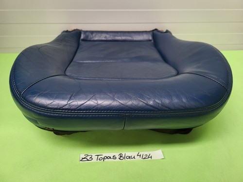 BMW Z3 Roadster Coupe Fahrer Sitz Kissen Unterteil Leder Topas blau ohne Heizung – Bild 2