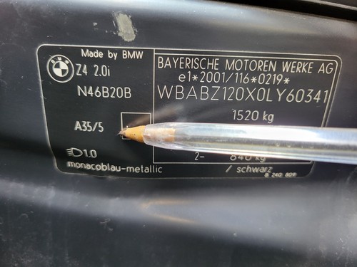 Original BMW Z4 E85 E86 Haube Frontklappe Motorhaube Monaco Blau  A35 ABHOLUNG – Bild 11