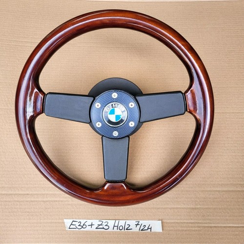 BMW E30 + Z1  + Z3 Holz Lenkrad mit Leder / Classic Lenker – Bild 3