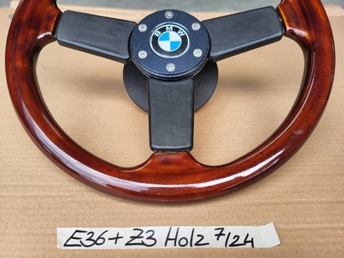 BMW E30 + Z1  + Z3 Holz Lenkrad mit Leder / Classic Lenker – Bild 5