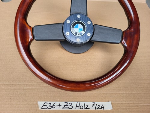 BMW E30 + Z1  + Z3 Holz Lenkrad mit Leder / Classic Lenker – Bild 7