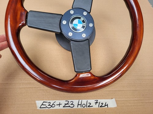 BMW E30 + Z1  + Z3 Holz Lenkrad mit Leder / Classic Lenker – Bild 8