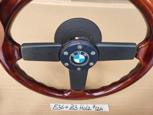 BMW E30 + Z1  + Z3 Holz Lenkrad mit Leder / Classic Lenker – Bild 9