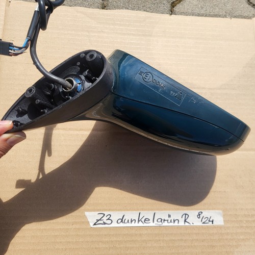 BMW Z3 Roadster + Coupe Seiten Außen Spiegel + Glas + Motor RECHTS Dunkel Grün – Bild 4