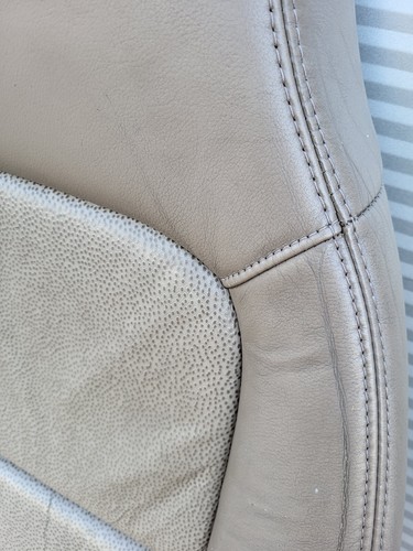 BMW Z3 Beifahrer Sitz Oberteil Leder beige Rücken Lehne Polster Kissen Bezug – Bild 10