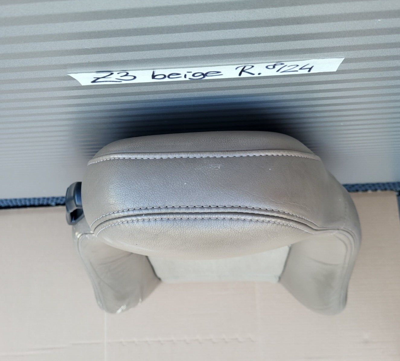 BMW Z3 Beifahrer Sitz Oberteil Leder beige Rücken Lehne Polster Kissen Bezug – Bild 4