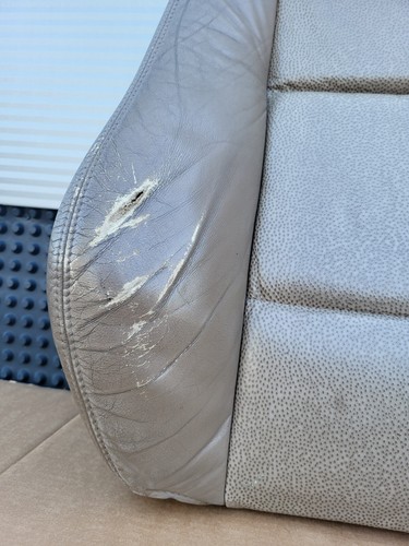 BMW Z3 Beifahrer Sitz Oberteil Leder beige Rücken Lehne Polster Kissen Bezug – Bild 5