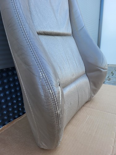 BMW Z3 Beifahrer Sitz Oberteil Leder beige Rücken Lehne Polster Kissen Bezug – Bild 8