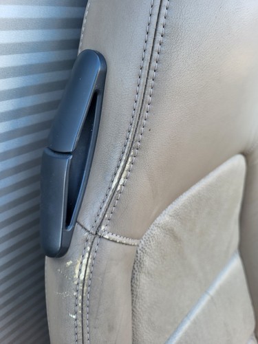 BMW Z3 Beifahrer Sitz Oberteil Leder beige Rücken Lehne Polster Kissen Bezug – Bild 9