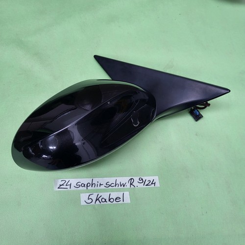 BMW Z4 E85 Seiten Außen Spiegel +  Motor RECHTS Saphir schwarz Black metallic – Bild 2
