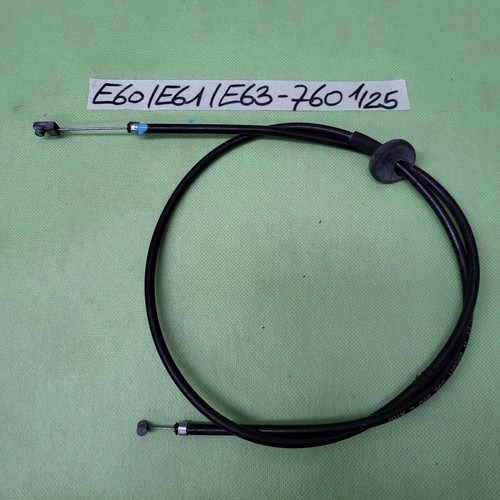 BMW E60 / E61 / E63 / E64 Haubenzug Seilzug Frontklappe Bowdenzug hinten 7008760 – Bild 1