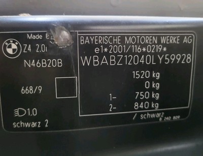 BMW Z4 E85 Heckklappe Kofferraum Klappe Heckdeckel Black Schwarz ABHOLUNG – Bild 13