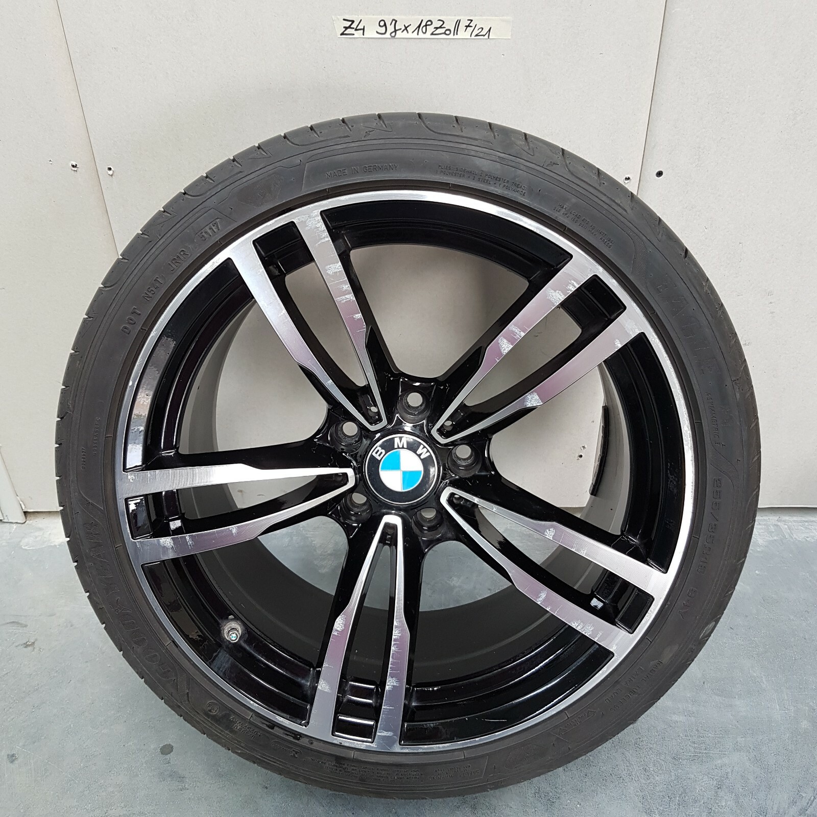 DREI BMW Z4 E85 E86 Leichtmetall Alufelge 9 J x 18 Zoll Goodyear 255/35 ABHOLUNG – Bild 2
