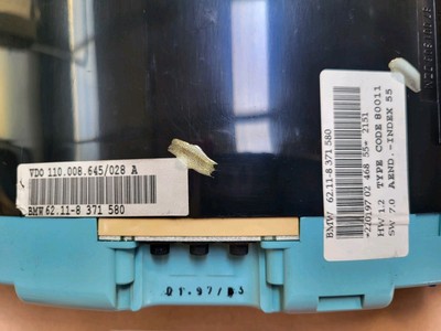 BMW Z3 Meilen Tacho Kombiinstrument Tachometer instrument cluster 8371580 – Bild 3