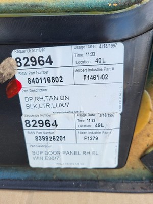 BMW Z3 Roadster  Tür Verkleidung Voll Leder Rot Schwarz R+L + Türgriff ABHOLUNG – Bild 12