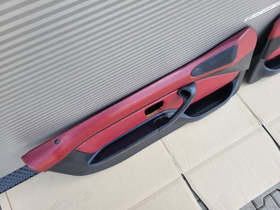 BMW Z3 Roadster  Tür Verkleidung Voll Leder Rot Schwarz R+L + Türgriff ABHOLUNG – Bild 15