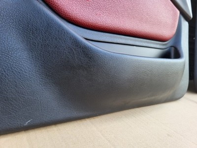 BMW Z3 Roadster  Tür Verkleidung Voll Leder Rot Schwarz R+L + Türgriff ABHOLUNG – Bild 21