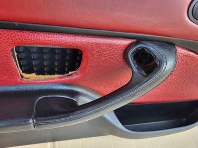 BMW Z3 Roadster  Tür Verkleidung Voll Leder Rot Schwarz R+L + Türgriff ABHOLUNG – Bild 22