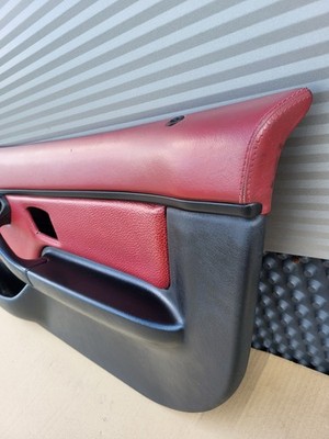 BMW Z3 Roadster  Tür Verkleidung Voll Leder Rot Schwarz R+L + Türgriff ABHOLUNG – Bild 4