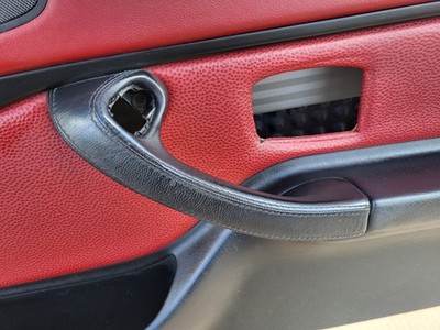 BMW Z3 Roadster  Tür Verkleidung Voll Leder Rot Schwarz R+L + Türgriff ABHOLUNG – Bild 7
