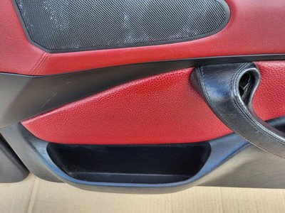 BMW Z3 Roadster  Tür Verkleidung Voll Leder Rot Schwarz R+L + Türgriff ABHOLUNG – Bild 8