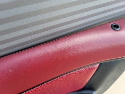 BMW Z3 Roadster  Tür Verkleidung Voll Leder Rot Schwarz R+L + Türgriff ABHOLUNG – Bild 9