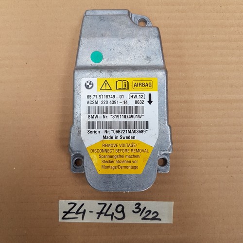 BMW Z4 E85 E86 Steuergerät  Airbag Sensor Modul 9118749 – Bild 1
